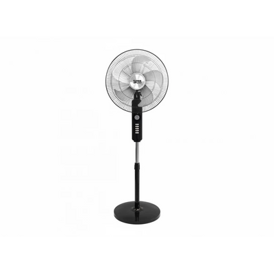 SuperTech 18-Inch Stand Fan STFS45-9084 – 60W, 5 Metal Blades, 4 Speed Settings, Black