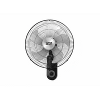 SuperTech 18-Inch Wall Fan STFW45-9244 – 60W, 5 Metal Blades, 3 Speed Settings, Black
