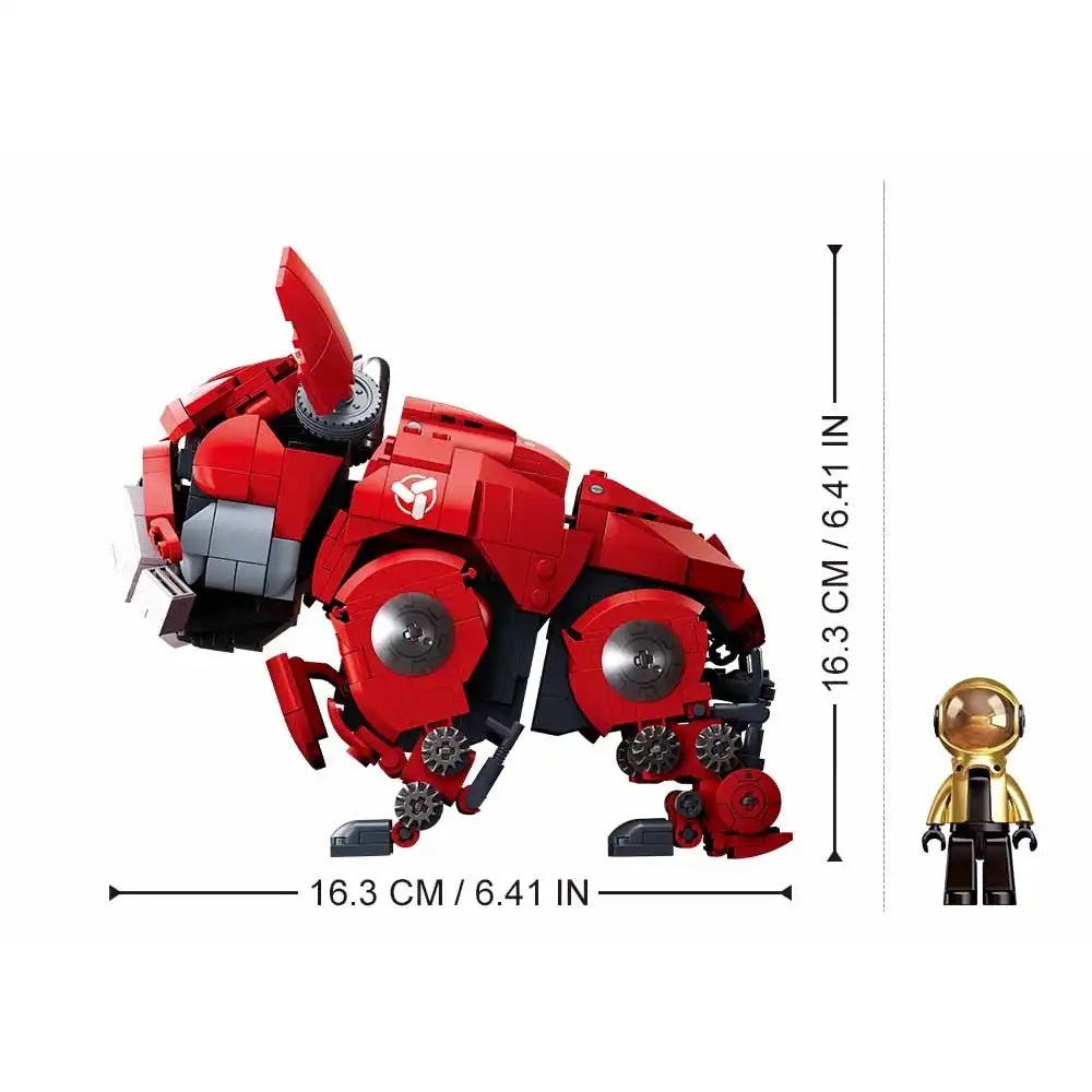 مجموعة Sluban Pleyerid بولدوج ميكانيكي أحمر - 890 قطعة