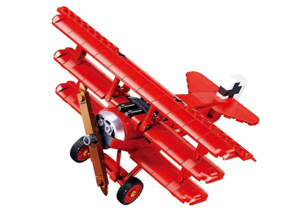 مجموعة بناء Sluban Red Baron Fokker Triplane - 281 قطعة