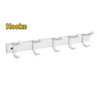 Jadever Wall Hook Rack – 5 Hooks, Space Aluminum | JDZG1508