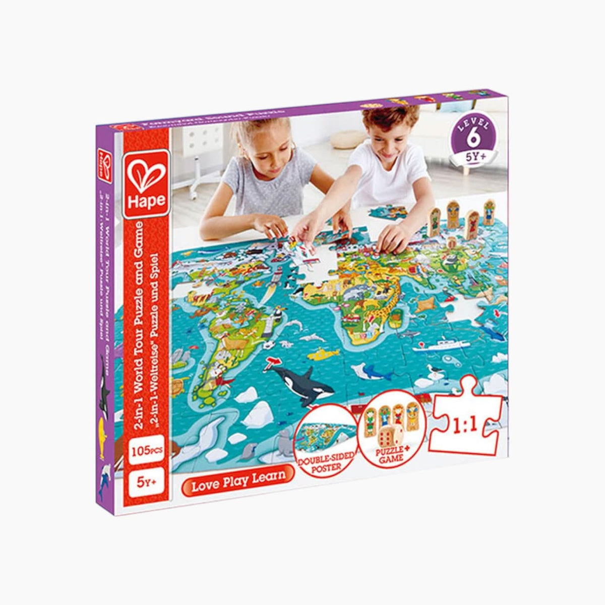 Hape 2-in-1 World Tour Puzzle