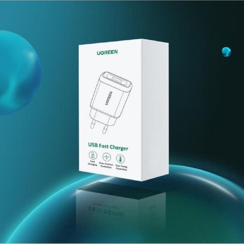 شاحن يو إس بي سريع من يوجرين CD122QC3.0 للاتحاد الأوروبي - أبيض 