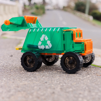 TileTek Mega Recycling Truck Magnetic Building Set, 14 Pieces, Ages 3+