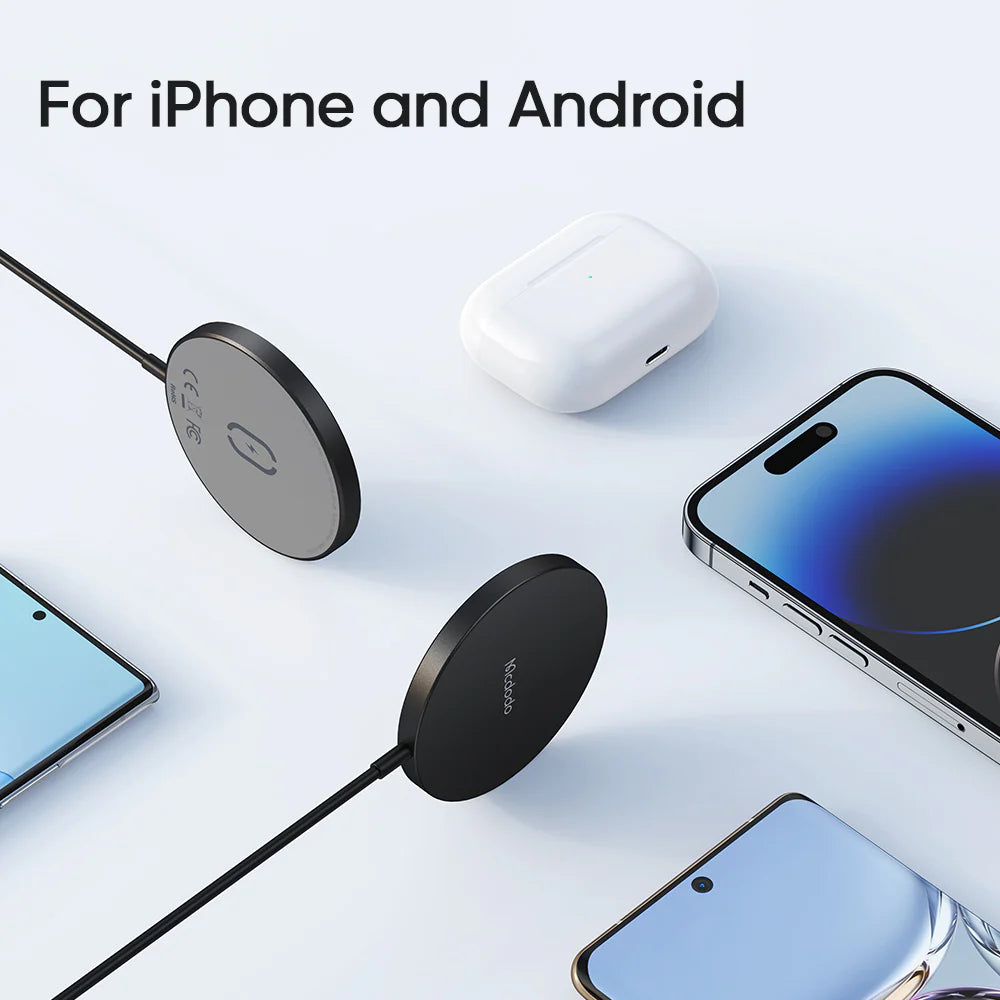 Mcdodo 15W Moon Series Magnetic Fast Wireless Charger - Black Mcdodo 15W Moon Series Magnetic Fast Wireless Charger - Black