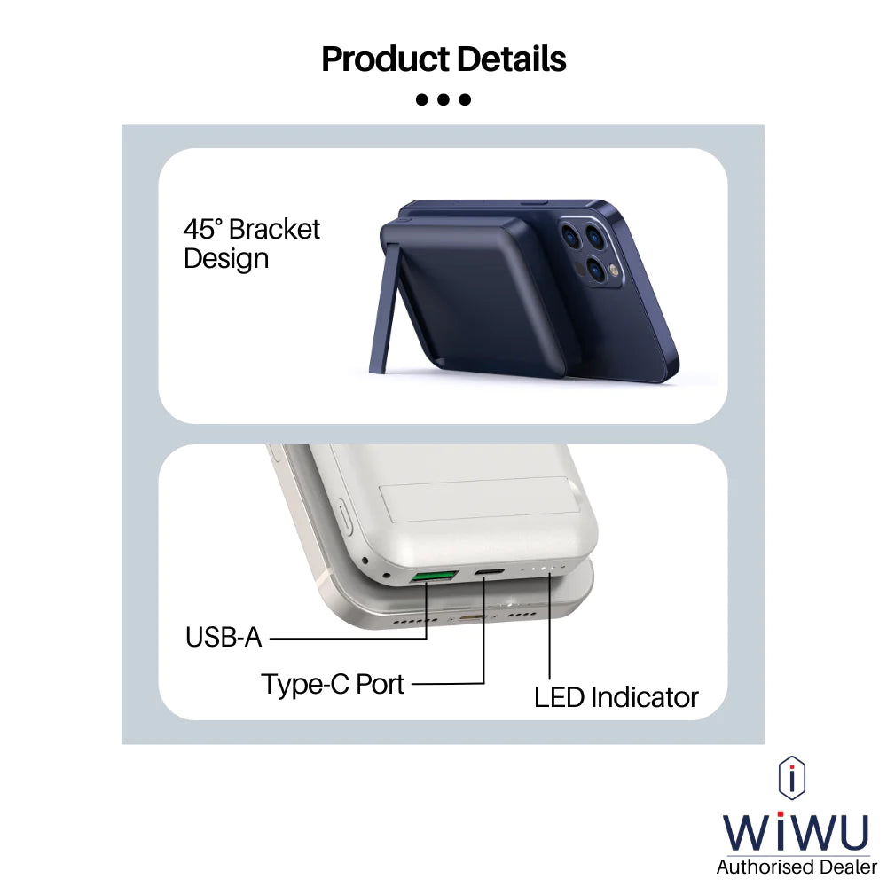 Wiwu Snap Cube Magnetic Wireless Charging 10000mAh Power Bank Wiwu Snap Cube Magnetic Wireless Charging 10000mAh Power Bank