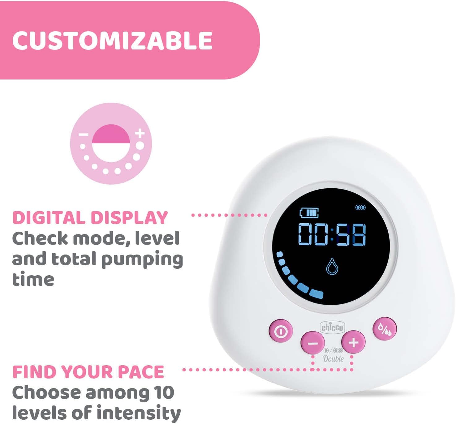 Chicco Double Electric Breast Pump Fast & Comfortable Chicco Double Electric Breast Pump Fast & Comfortable