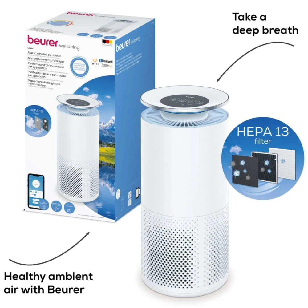 Beurer LR 400 Smart Air Purifier with Triple-Layer Filtration