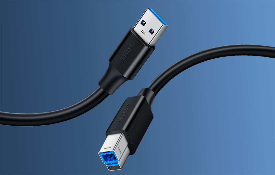 يوجرين كابل طباعة USB 3.0 AM إلى BM بطول 1م (أسود)