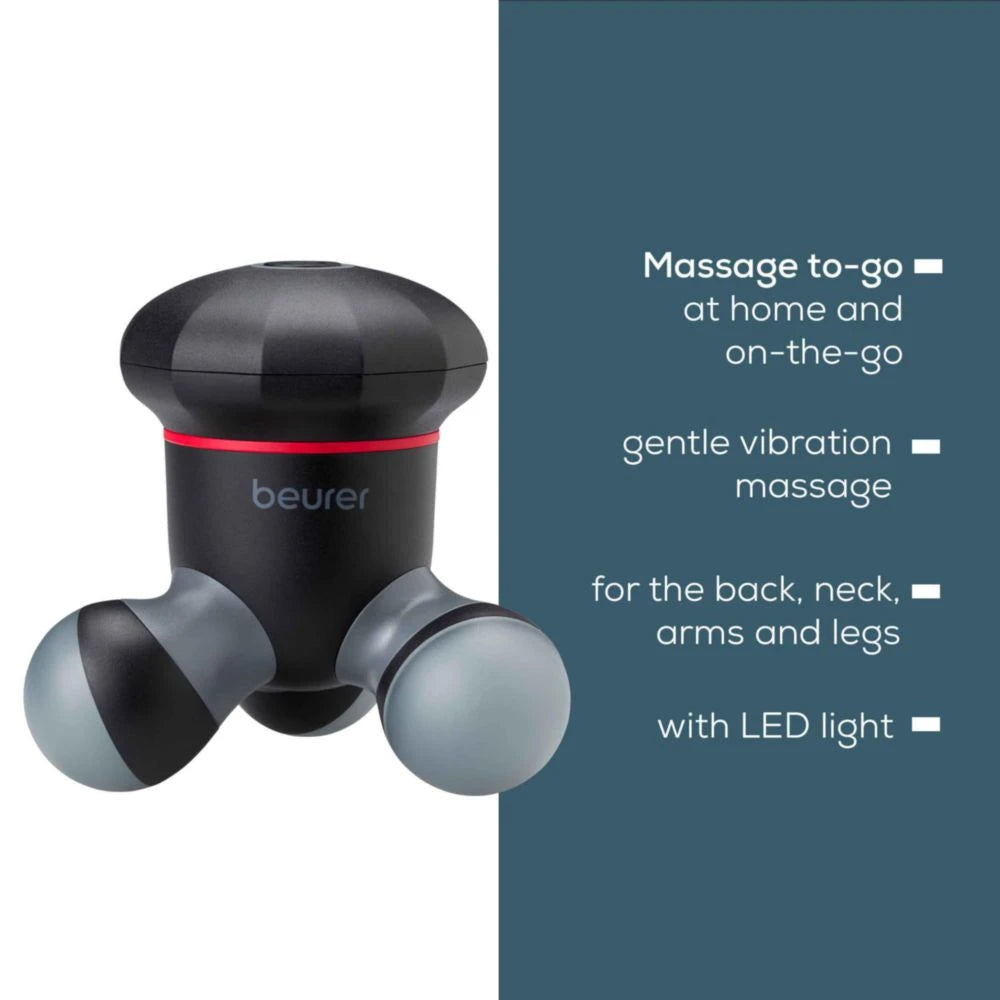 Beurer MG 18 Portable Mini Massager for Relaxation & Pain Relief - Black