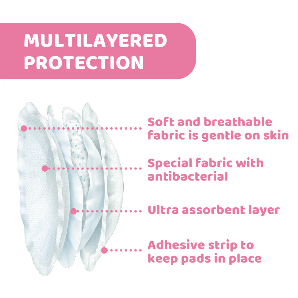 Chicco Antibacterial Breast Pads Comfort & Protection 30 pcs Chicco Antibacterial Breast Pads Comfort & Protection 30 pcs