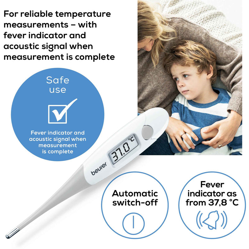 Beurer FT 13 Digital Thermometer with Flexible Tip & Fever Alert