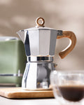 Madame Coco Carvi Moka Pot – 300ml Stainless Steel, Sleek Design & Rich Espresso for More