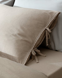 Tracey King Size Linen Look Washed Duvet Cover Set - Madame Coco JO