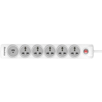 Huntkey Power Strip 5 Outlets 2 USB 3m Cable