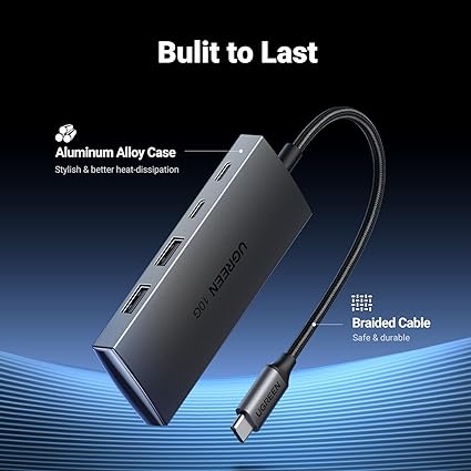 UGREEN USB-C Hub 10Gbps - 2 USB-C & 2 USB-A, Fast Data Transfer UGREEN USB-C Hub 10Gbps - 2 USB-C & 2 USB-A, Fast Data Transfer