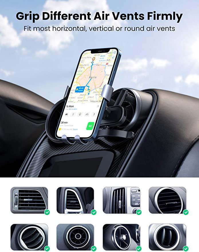 UGREEN Gravity Phone Holder for Round Air Vent