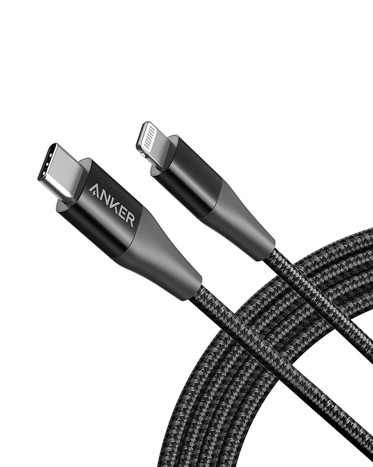 Anker PowerLine +II USB-C Cable with Lightning Connector 6ft - Black