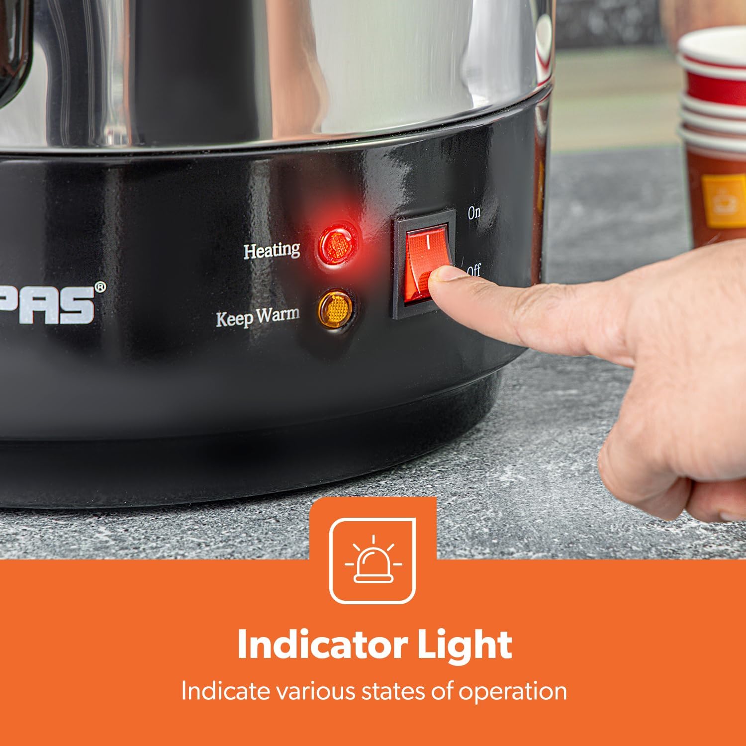 غلاية مياه Geepas 30 لتر للاستخدام التجاري والمنزلي