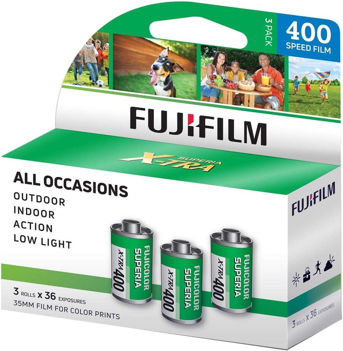 فيلم Fujicolor Superia X-TRA 400 الملون السلبي من Fujifilm (فيلم رول 35 مم، 36 تعرضًا)