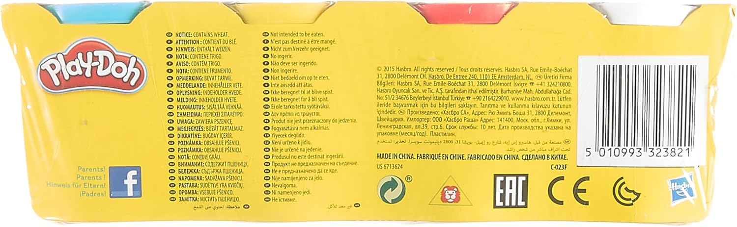 Hasbro Play-Doh Classic Color Set - 4 Cans for Creativity Hasbro Play-Doh Classic Color Set - 4 Cans for Creativity