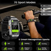 KOSPET TANK X1 Rugged Smartwatch with 3D Curved AMOLED Display - Black