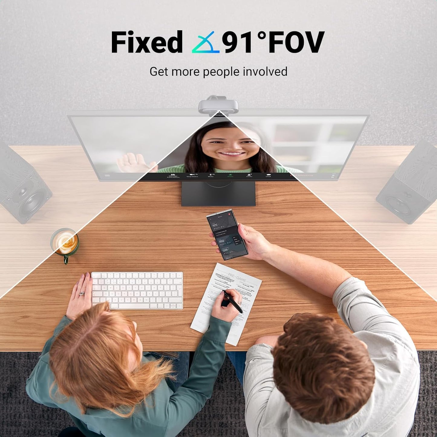 كاميرا UGREEN 2K ويب مع ميكروفون مزدوج وضبط تلقائي