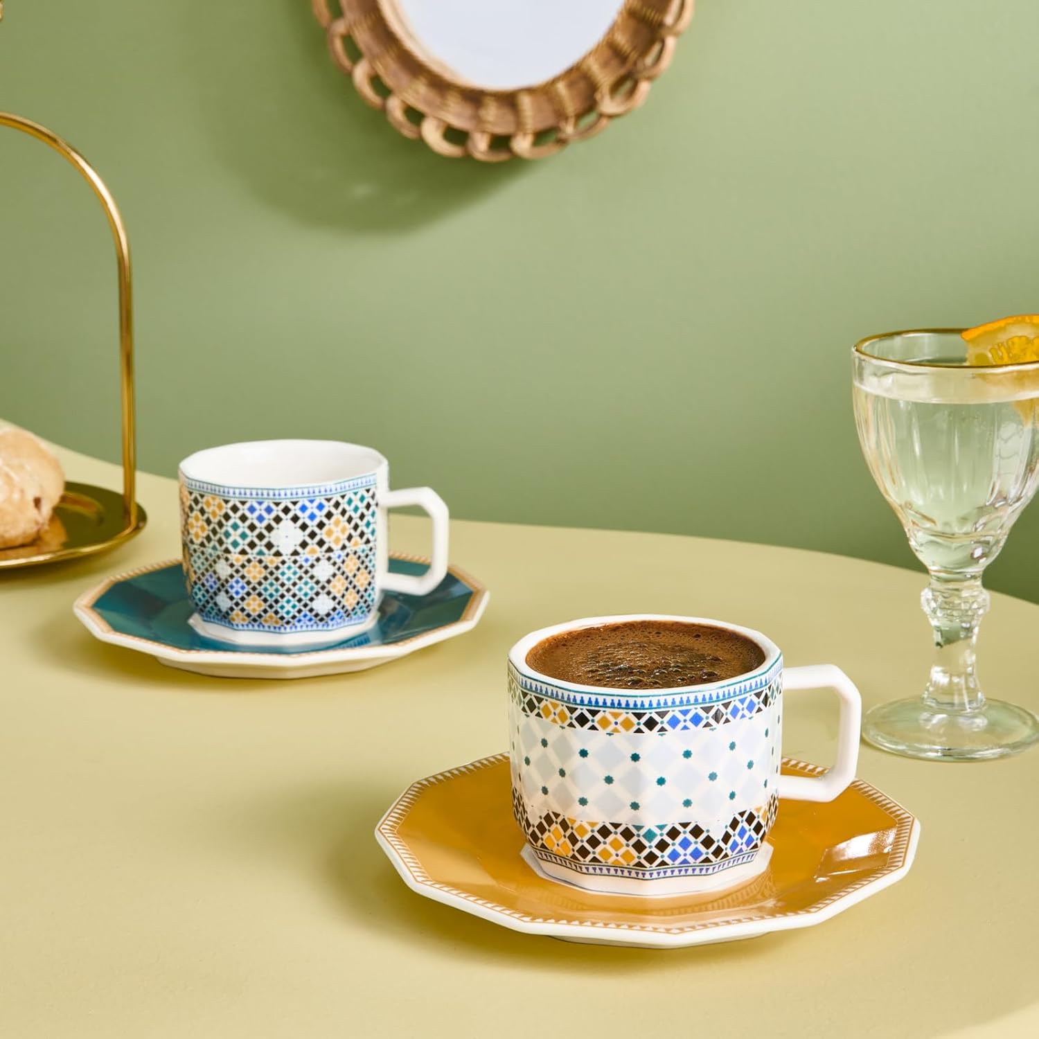 Karaca Madrid Coffee Set 12pcs Bone China, Elegant Karaca Madrid Coffee Set 12pcs Bone China, Elegant