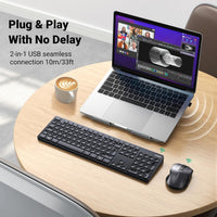 مجموعة كيبورد وماوس لاسلكي UGREEN MK006 مع بكرة صوت