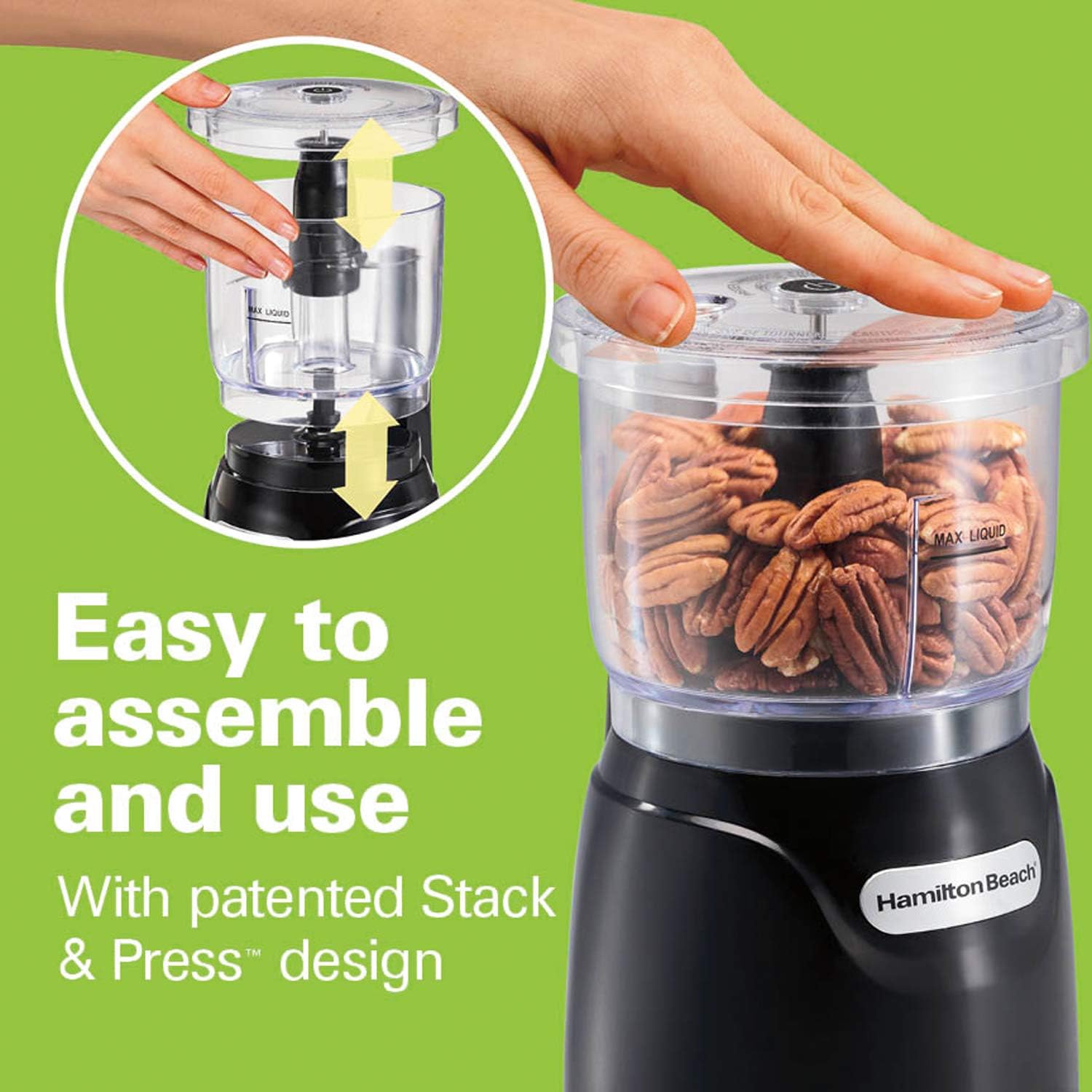 Hamilton Beach Electric Vegetable Chopper & Mini Food Processor - Black