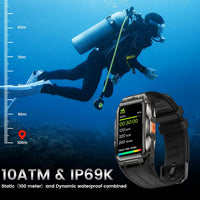KOSPET TANK X1 Rugged Smartwatch with 3D Curved AMOLED Display - Black