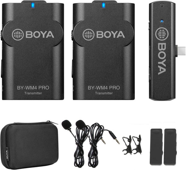 BOYA BY-WM4 Pro-K6 Wireless Mic for Android & Type-C BOYA BY-WM4 Pro-K6 Wireless Mic for Android & Type-C