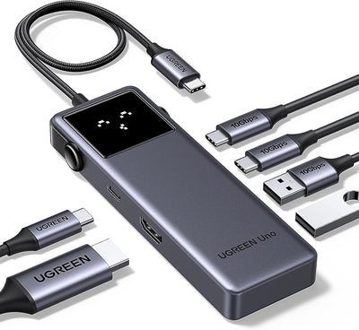 UGREEN Uno Hub 6 في 1 بمنفذ HDMI 4K و 10Gbps USB-C وUSB-A 