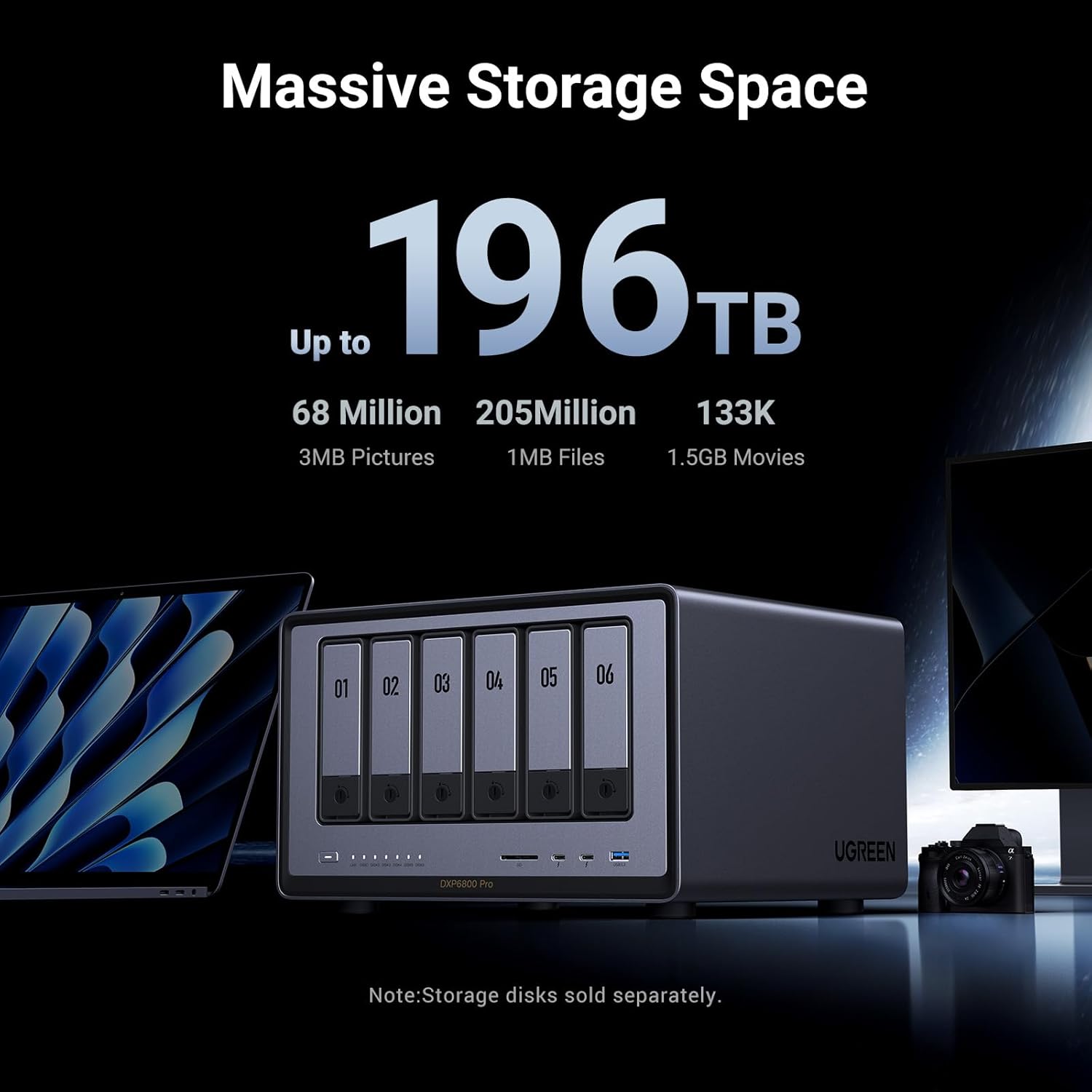 UGREEN NASync DXP6800 Pro i5 10GbE, 196TB NAS