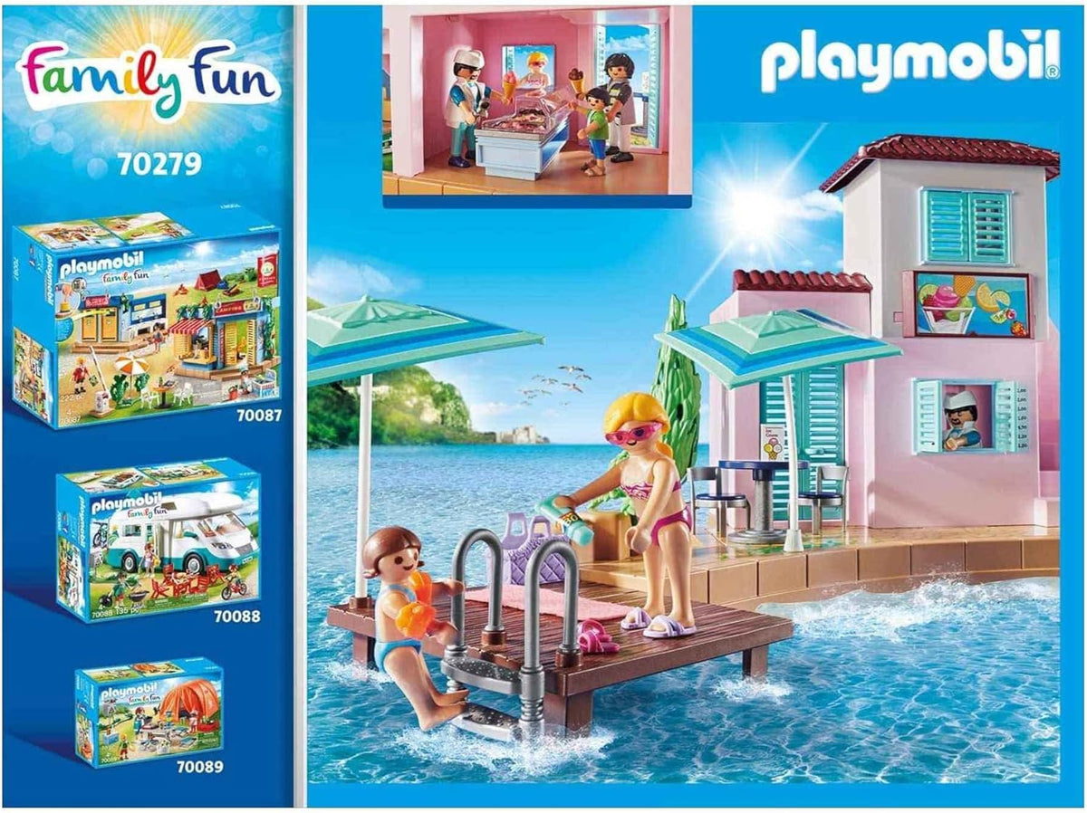 Playmobil Waterfront Ice Cream Shop – Fun for Kids Ages 4+ Playmobil Waterfront Ice Cream Shop – Fun for Kids Ages 4+