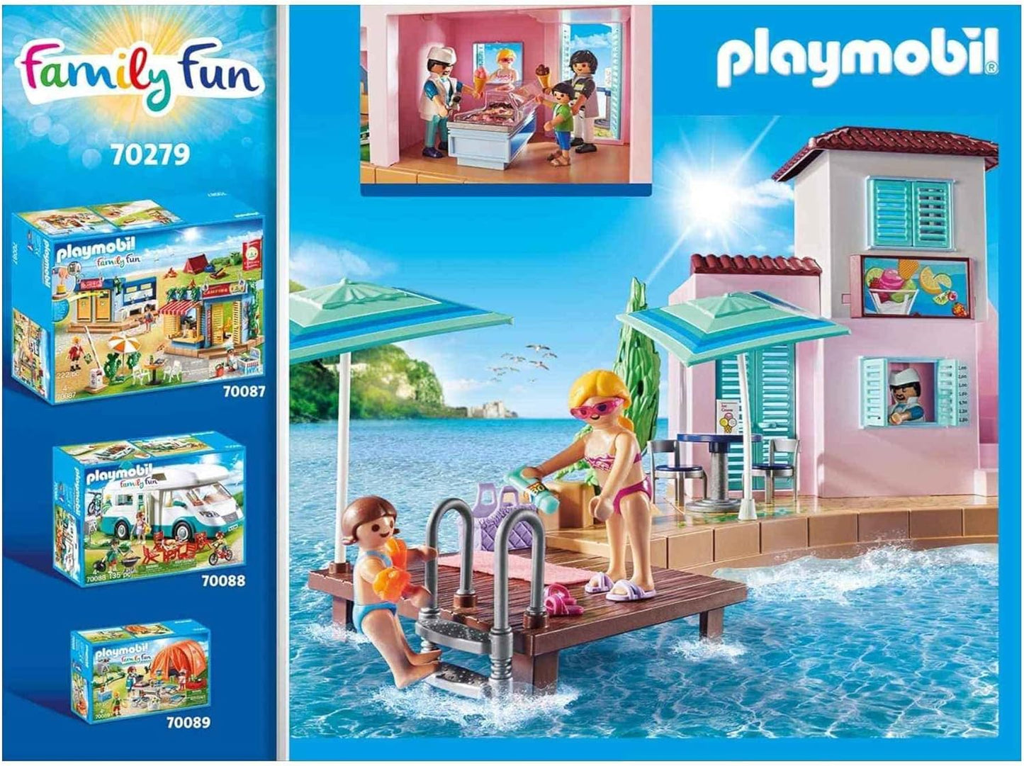 Playmobil Waterfront Ice Cream Shop – Fun for Kids Ages 4+