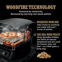 فرن خارجي كهربائي نينجا Woodfire OO101UK