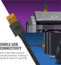 سماعة رأس للألعاب Cooler Master RGB Virtual 7.1 Surround Sound وميكروفون متعدد الاتجاهات وإمكانية الاتصال عبر USB وتوافق مع أنظمة تشغيل متعددة