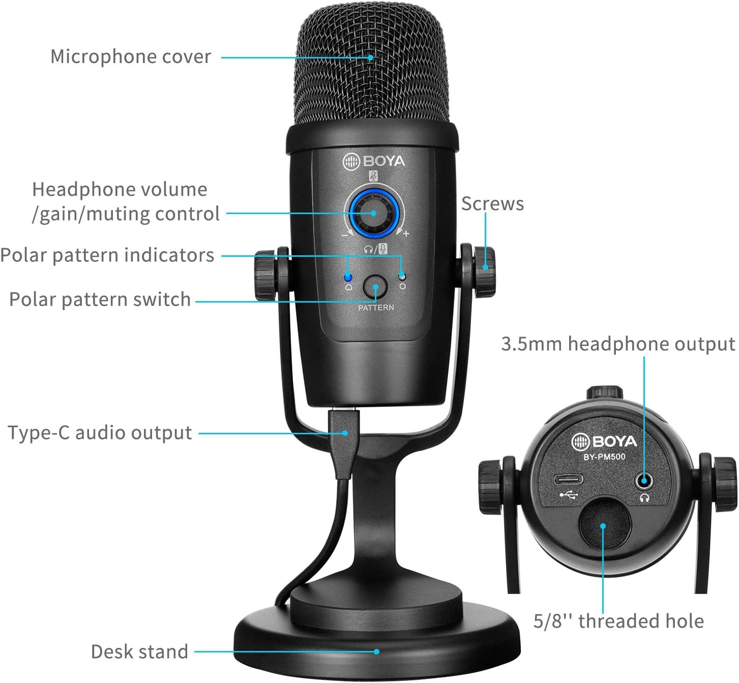 Boya Wired/Wireless Dual-Function USB Microphone Boya Wired/Wireless Dual-Function USB Microphone