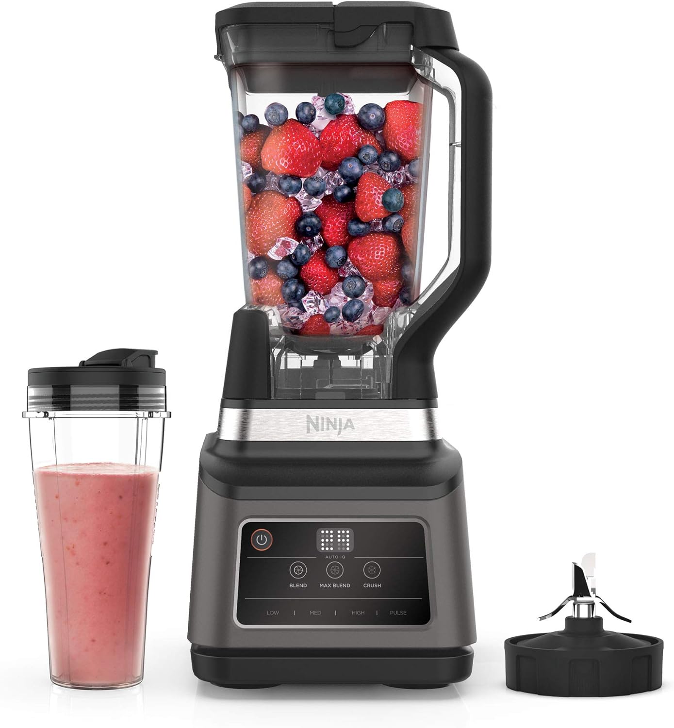 Ninja 2-in-1 Blender with 3 Automatic Programs / 2.1L Jug & 700ml Cup - Black