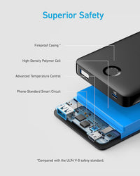 Anker Power Bank 10,000mAh Portable Charger PowerCore PIQ - Black