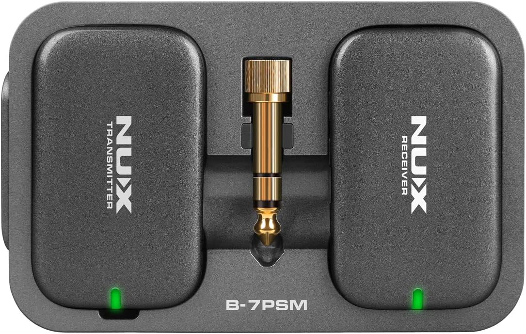 NUX Wireless Headphones / 24-bit Stereo / 100ft Operation / 5.5ms Latency - Black NUX Wireless Headphones / 24-bit Stereo / 100ft Operation / 5.5ms Latency - Black