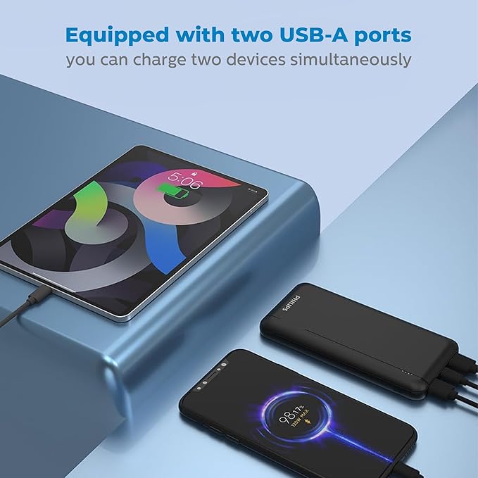 Philips DLP1812PB 10000mAh 20W Power Bank USB-A & USB-C