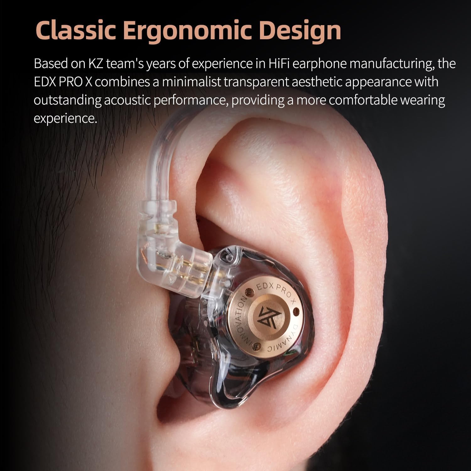 KZ EDX PRO X Wired IEM Earbuds with Mic Gray