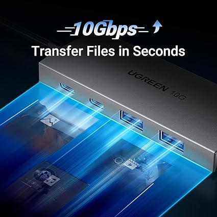 UGREEN USB-C Hub 10Gbps - 2 USB-C & 2 USB-A, Fast Data Transfer UGREEN USB-C Hub 10Gbps - 2 USB-C & 2 USB-A, Fast Data Transfer