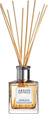 Areon Silver Linen 150 ML Home Perfume Sticks | Perfect For Use In Bedroom, Kitchen, Bathroom & Living Room