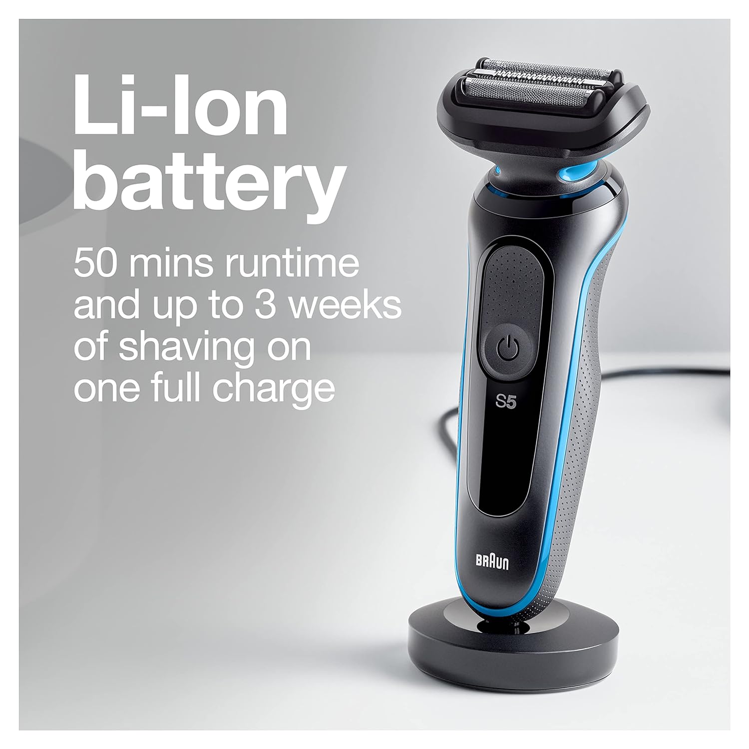 Braun Series 5: Rechargeable Wet & Dry Men's Electric Shaver with Precision Trimmer - BLACK