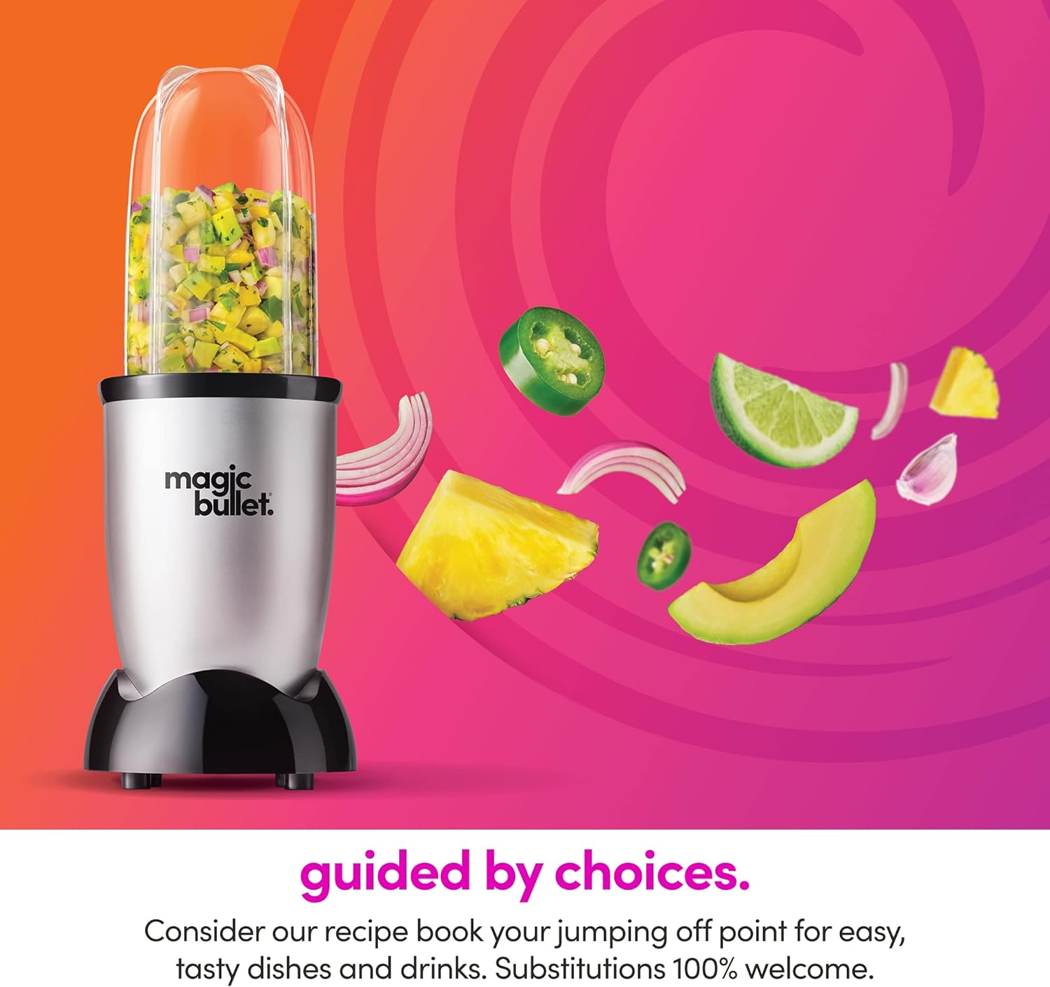 Magic Bullet Blender 400W / 4PCS - Silver