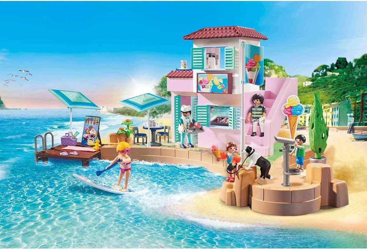 Playmobil Waterfront Ice Cream Shop – Fun for Kids Ages 4+ Playmobil Waterfront Ice Cream Shop – Fun for Kids Ages 4+