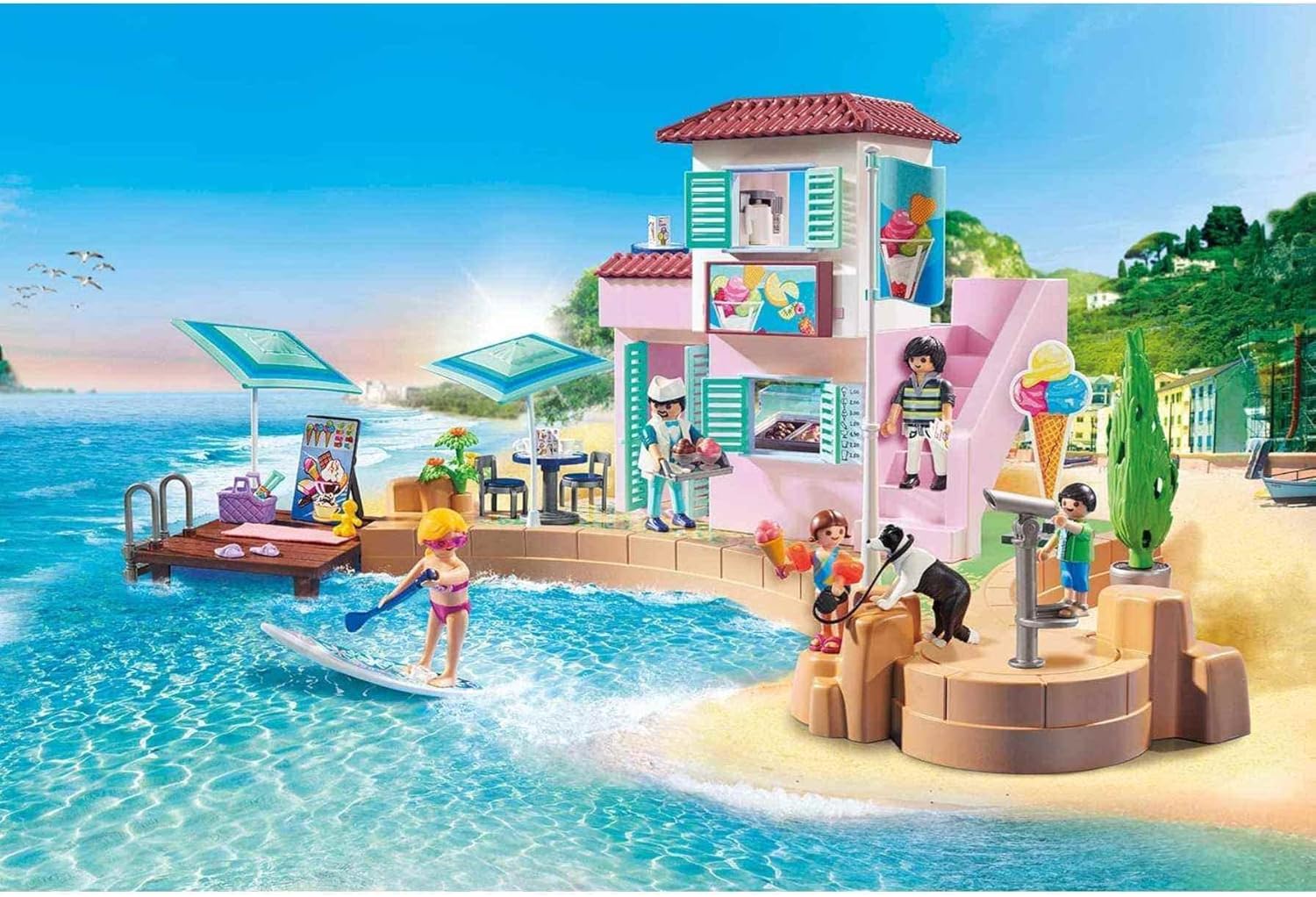 Playmobil Waterfront Ice Cream Shop – Fun for Kids Ages 4+